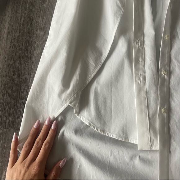 Halston White Button Down Cardigan/Dress NWT - Picture 4 of 9